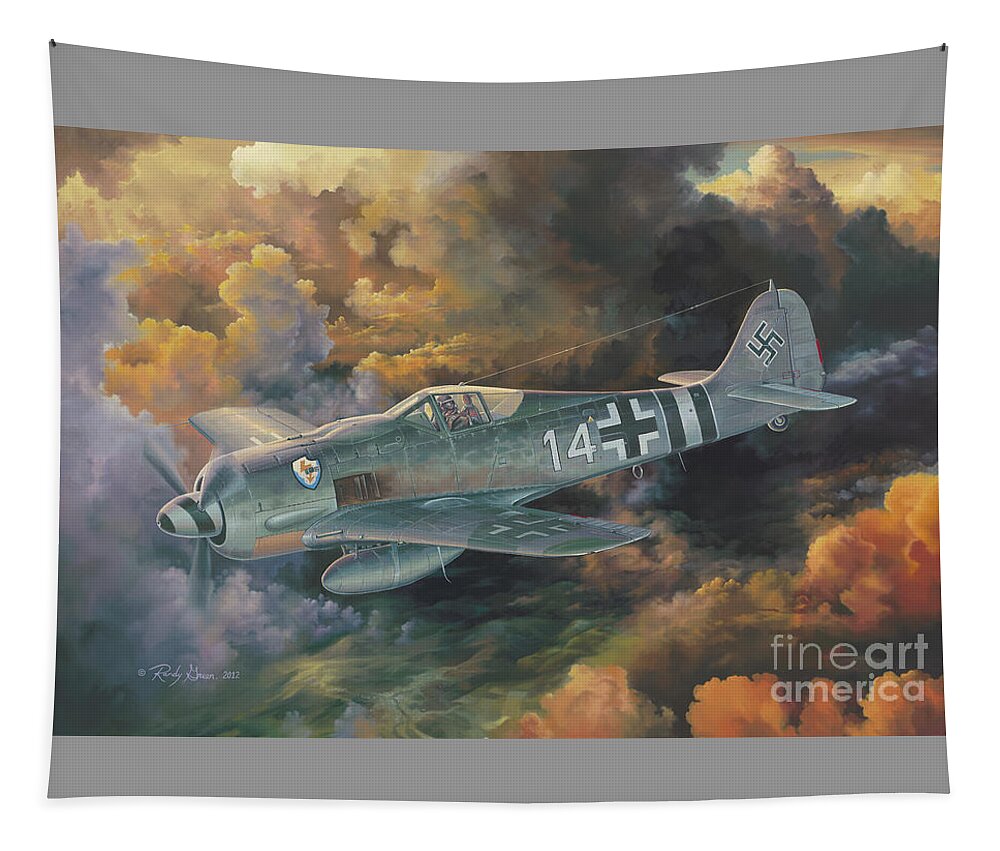 Airwar Tapestry featuring the painting Sturm Jager by Randy Green