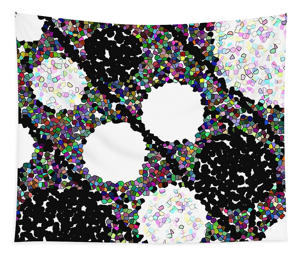 Abstract Tapestry featuring the digital art Sugarpops by Vallee Johnson