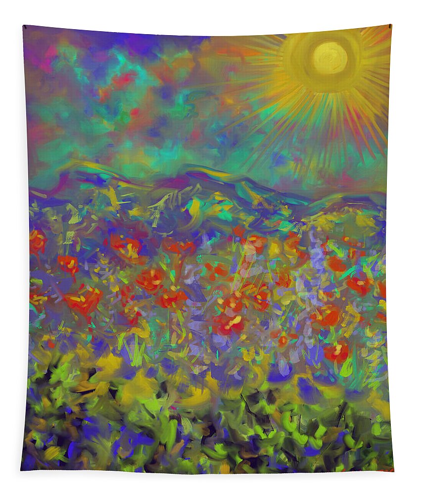 Summer Tapestry featuring the digital art Summer by Angela Weddle