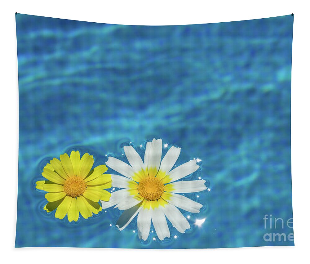 Summer Tapestry featuring the photograph Summer holidays by the perfect blue pool by Adriana Mueller