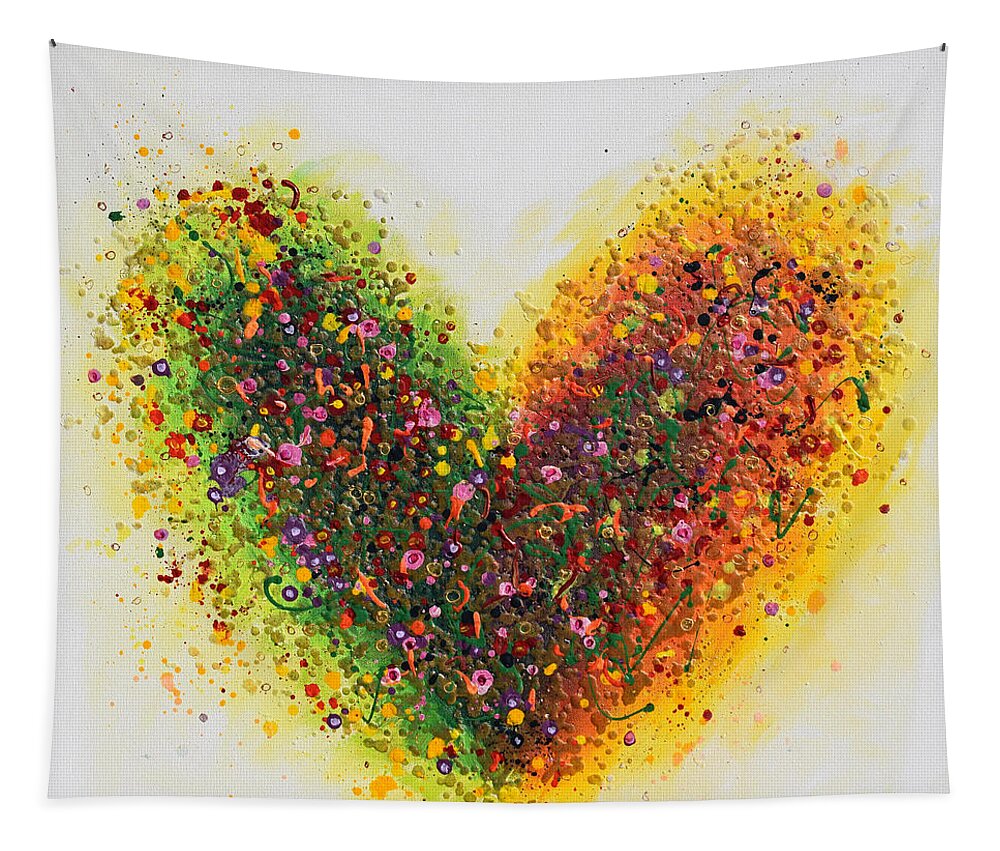 Heart Tapestry featuring the painting Summer Love by Amanda Dagg