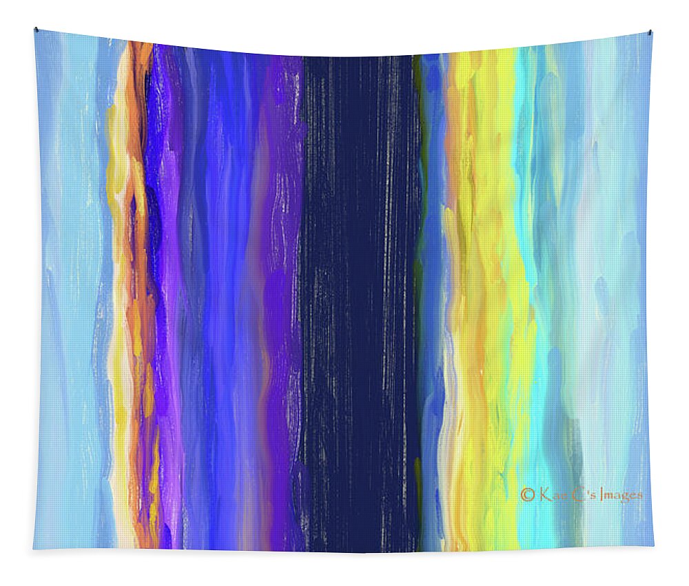 Abstract Tapestry featuring the digital art Summer Solstice by Kae Cheatham