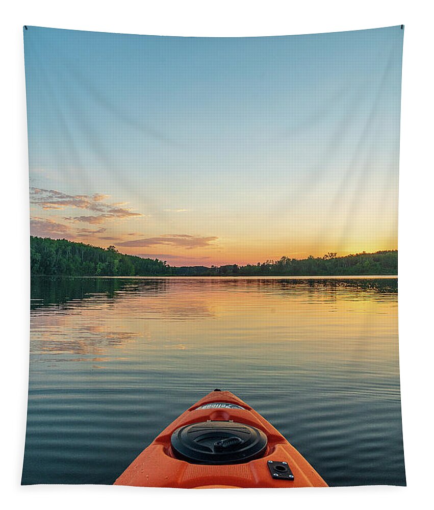 Cuyuna Tapestry featuring the photograph Summer Sunset by Flowstate Photography