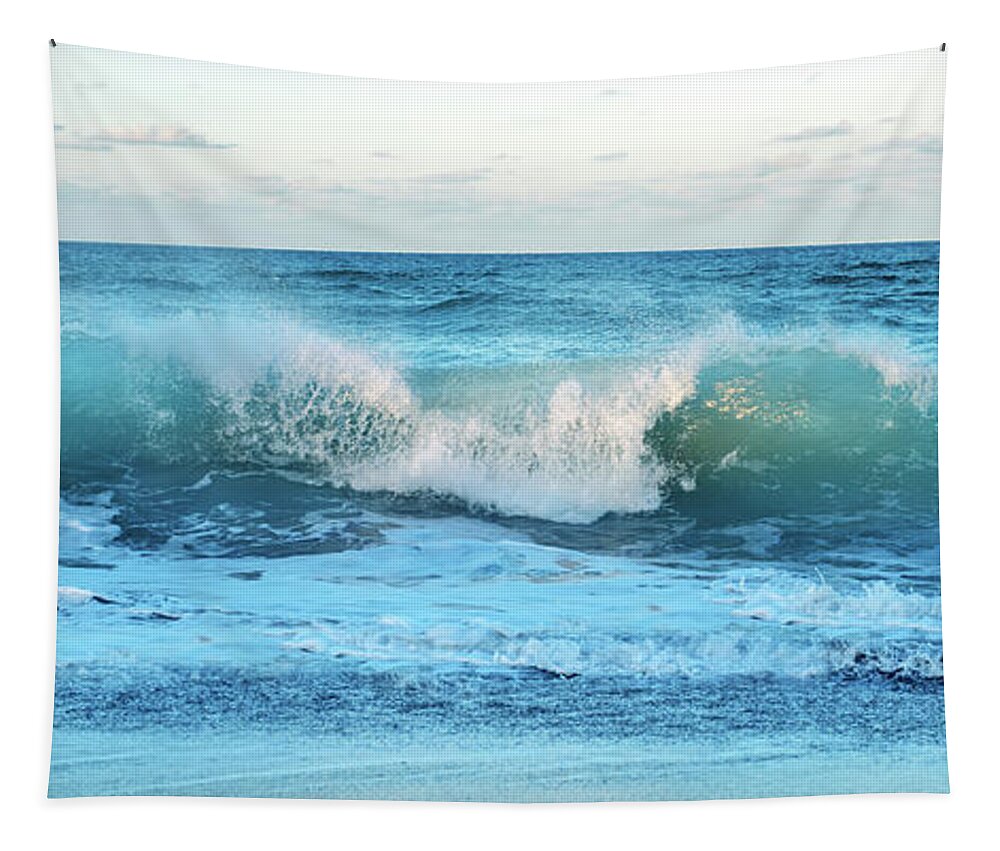 Wave Tapestry featuring the photograph Summer Surf Ocean Wave by Laura Fasulo