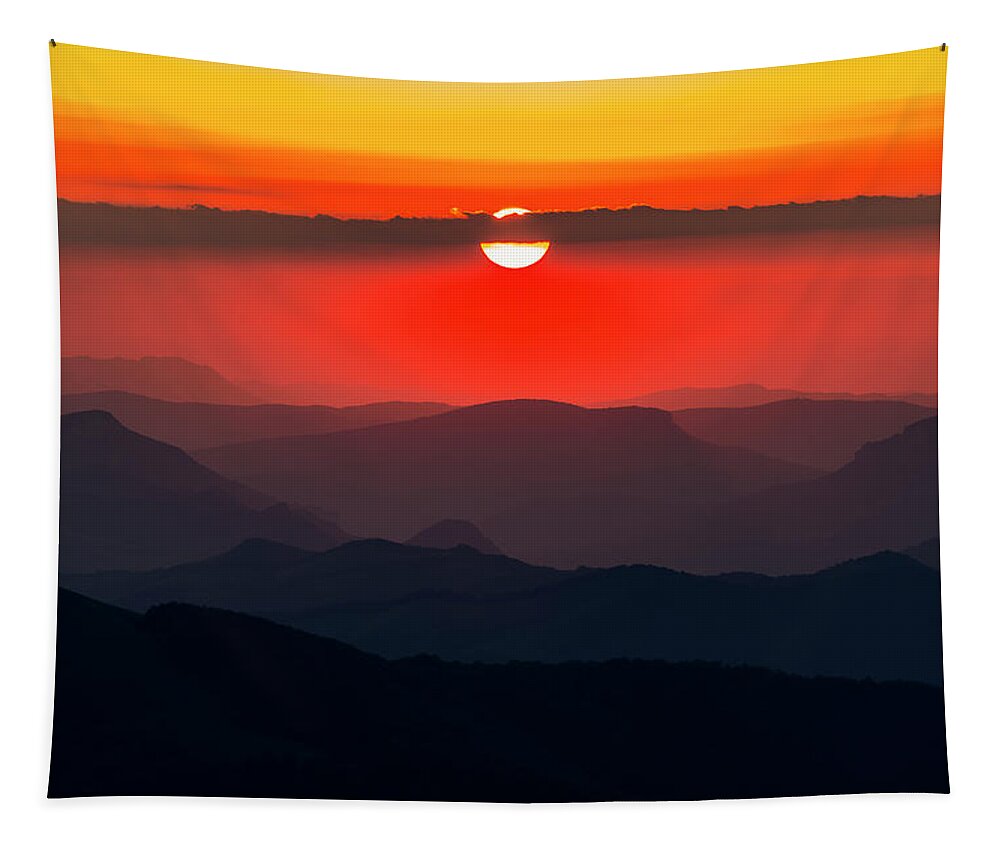 Balkan Mountains Tapestry featuring the photograph Sun Eye by Evgeni Dinev