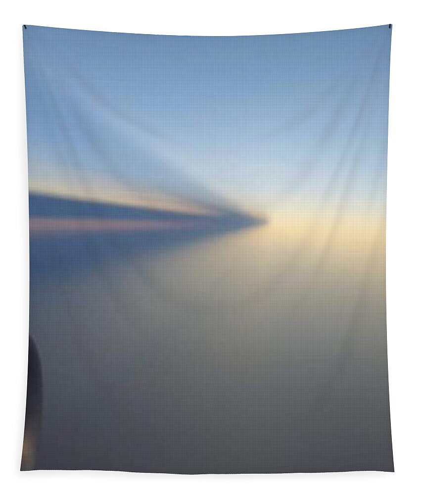 All Tapestry featuring the digital art Sun Rays from a Plane 1 KN43 by Art Inspirity