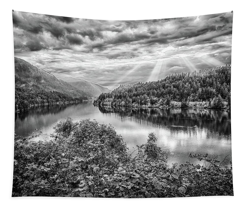 2018 Tapestry featuring the photograph Sunbeams on the Gorge by Gerri Bigler