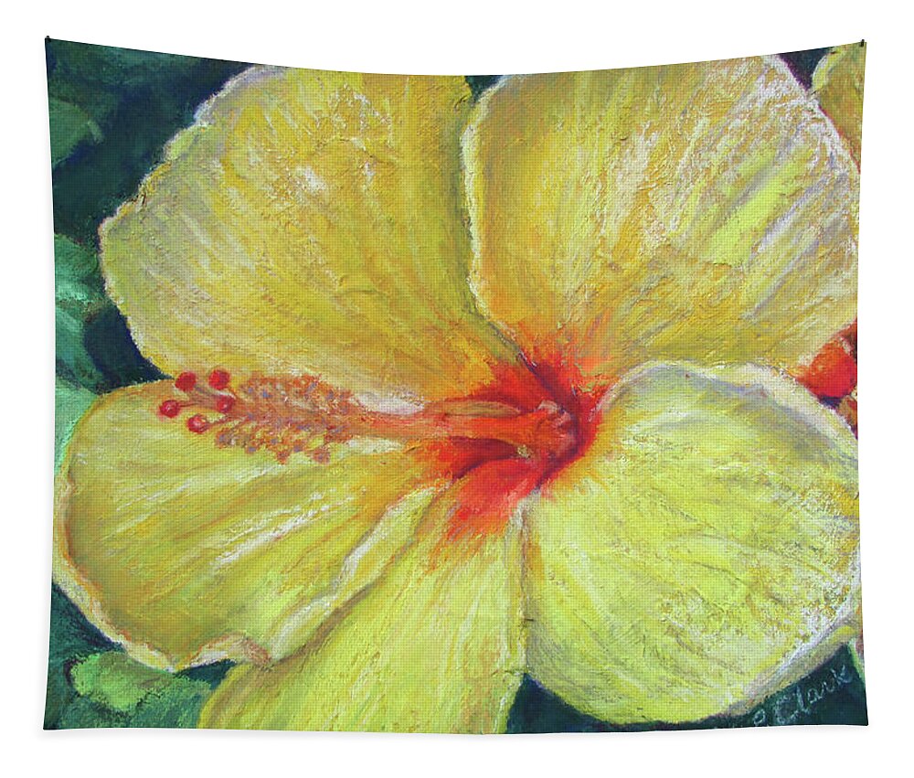 Flower Tapestry featuring the pastel Sunburst by MaryJo Clark