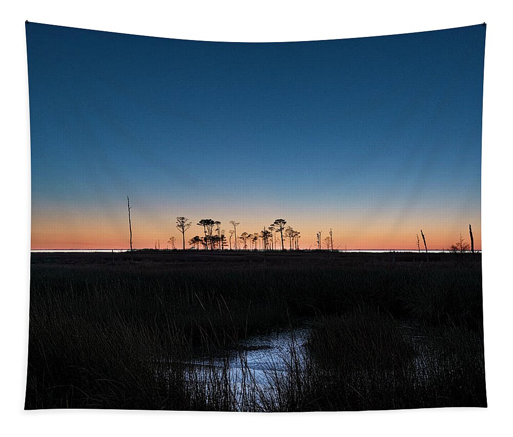 Maryland Tapestry featuring the photograph Sundown At Hoopers 1 by Robert Fawcett
