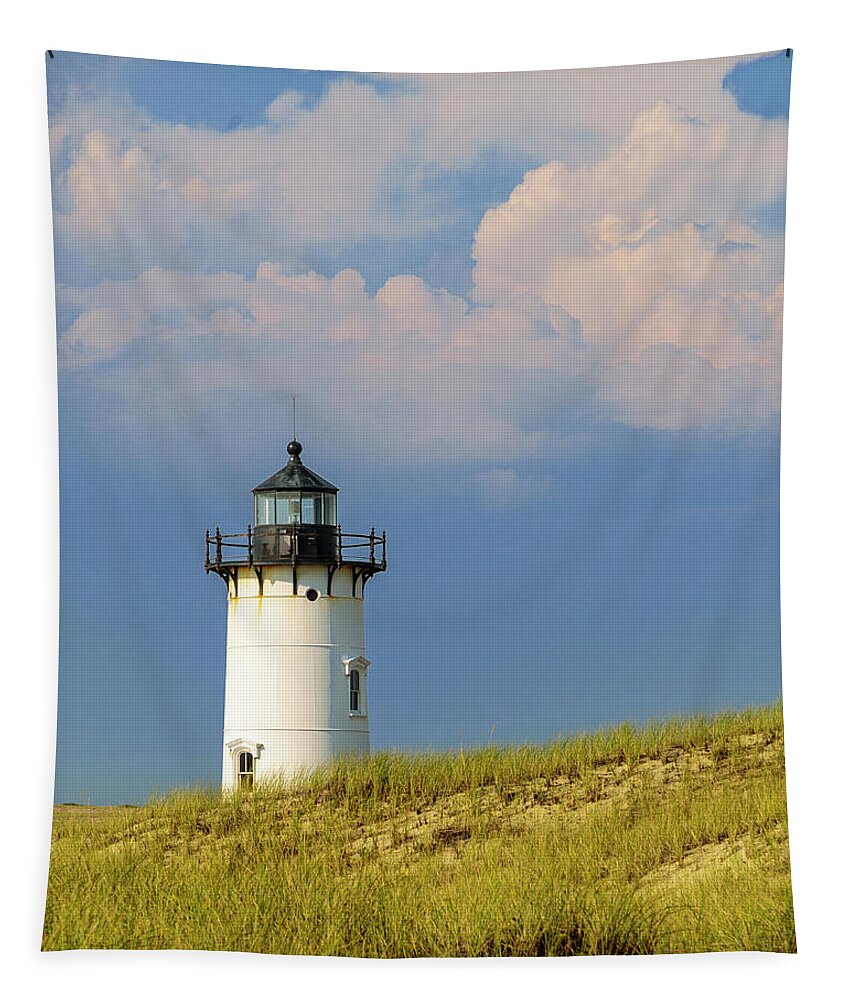Lighthouse Tapestry featuring the photograph Sunlit Lighthouse by David Lee