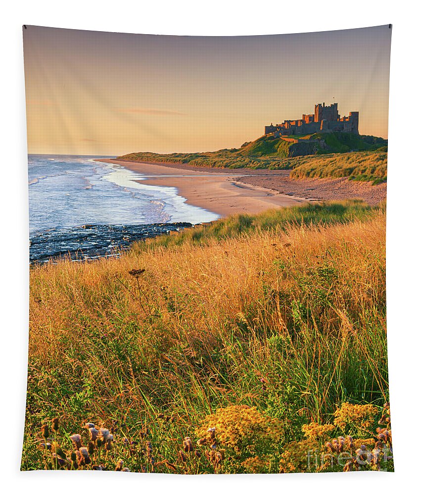 Bamburgh Tapestry featuring the photograph Bamburgh Castle - Northumberland 6 by Henk Meijer Photography