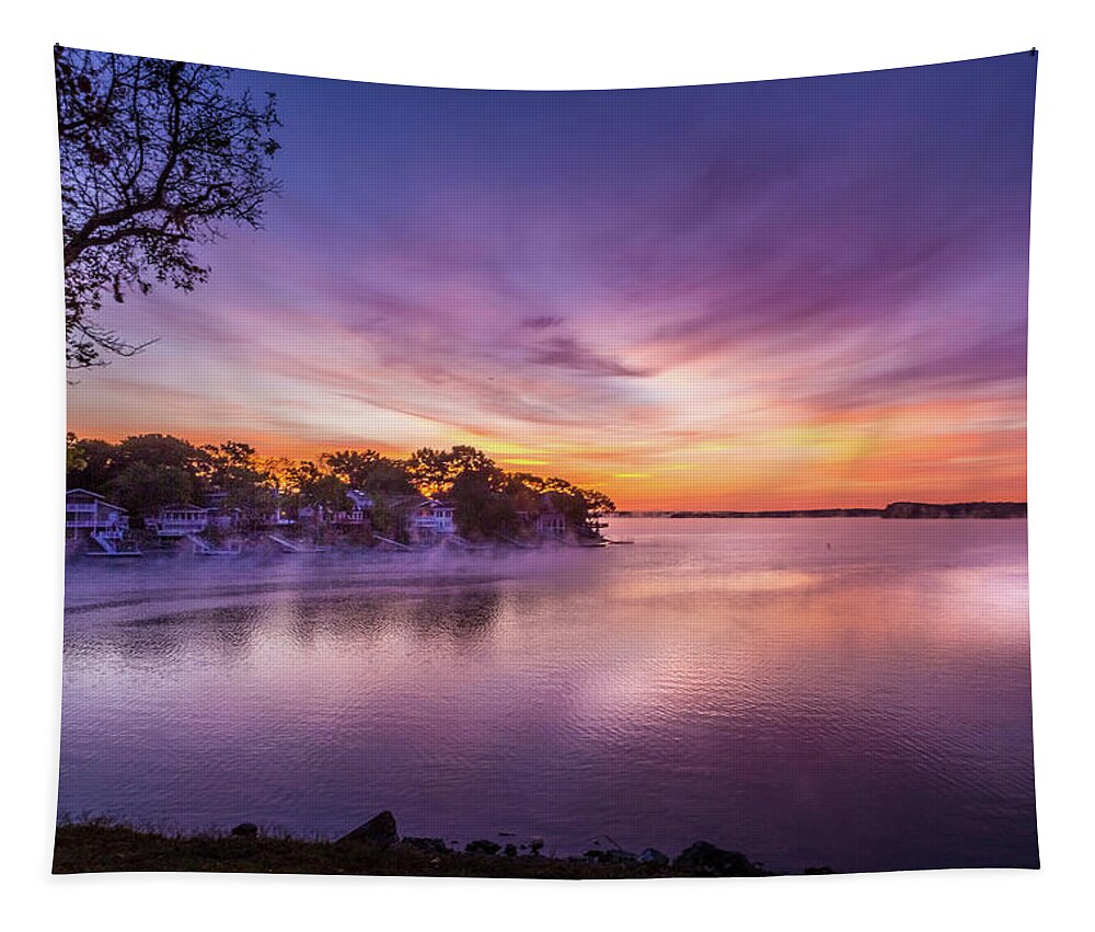 Grand Lake Tapestry featuring the photograph Sunrise At Grand Lake by David Wagenblatt