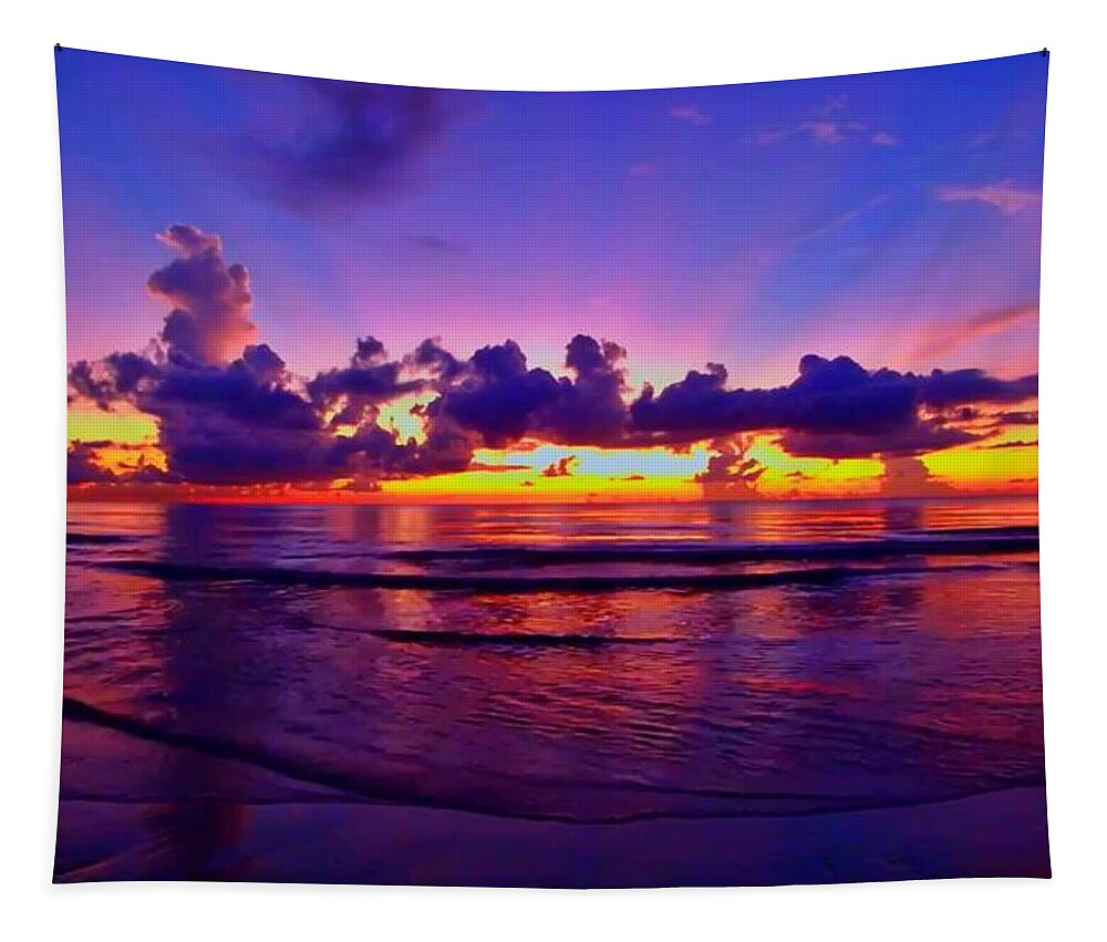 Sunrise Tapestry featuring the photograph Sunrise Beach 26 by Rip Read