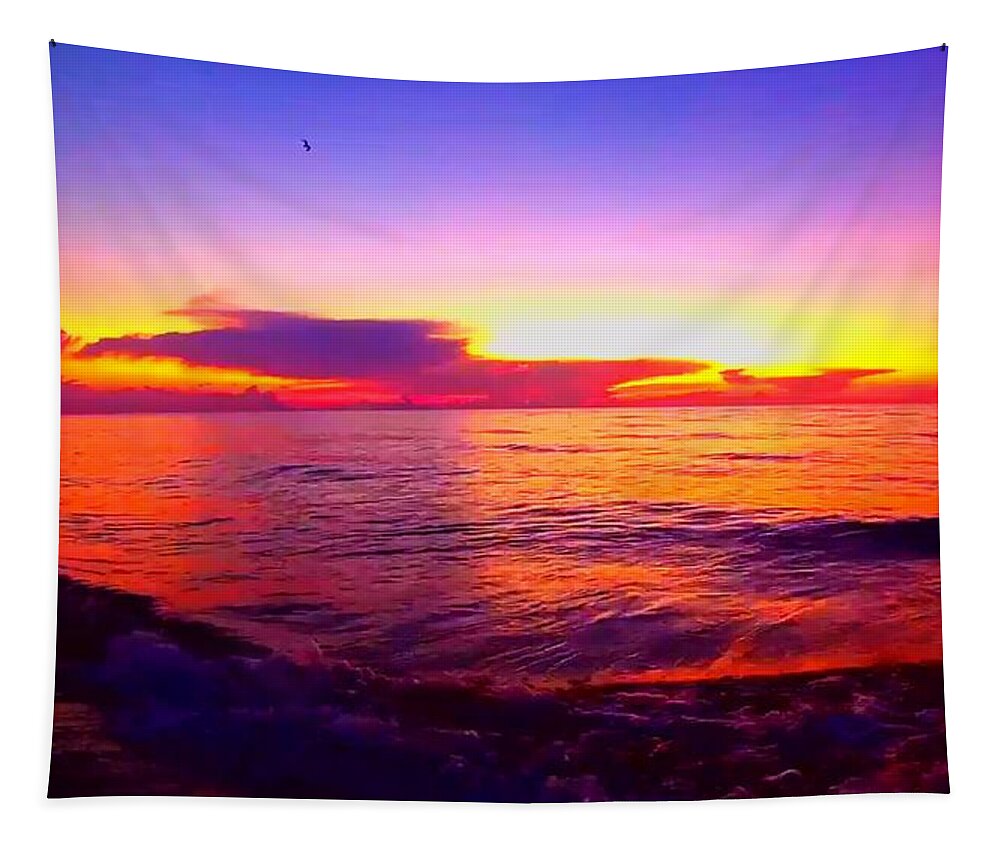 Sunrise Tapestry featuring the photograph Sunrise Beach 45 by Rip Read