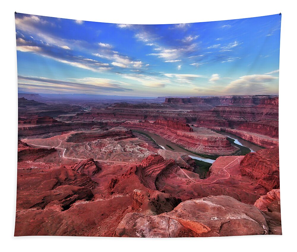 Sunrise Tapestry featuring the photograph Sunrise, Dead Horse Point by Bob Falcone