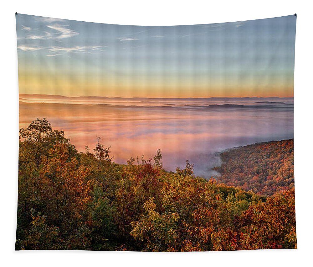 Cloudland Ga Tapestry featuring the photograph Sunrise in Cloudland, Georgia by Norman Peay