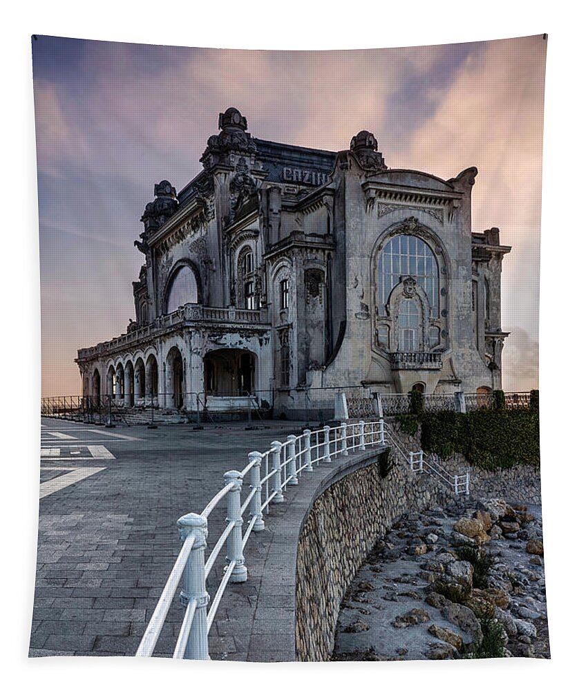 Casino Tapestry featuring the photograph Sunrise in Constanca by Jaroslaw Blaminsky