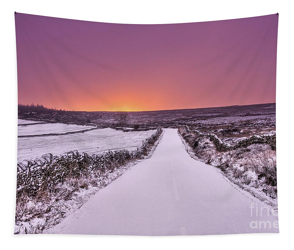 Uk Tapestry featuring the photograph Sunrise Over Carleton Moor by Tom Holmes Photography