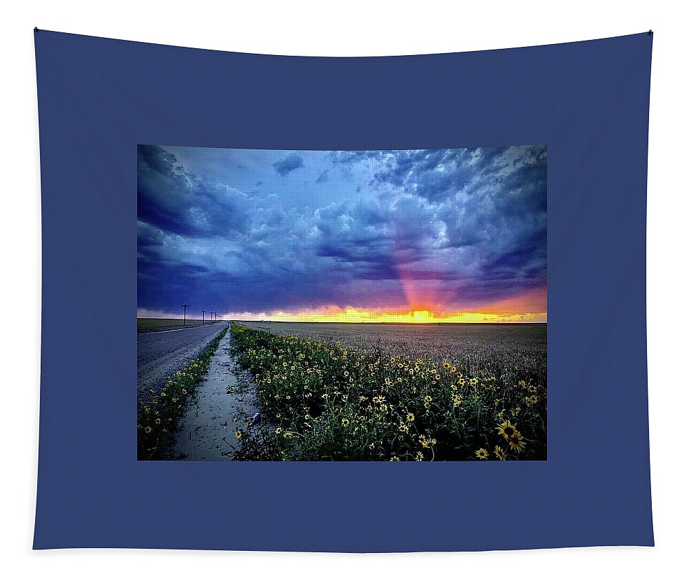 Sunset Tapestry featuring the photograph Sunset 3 by Julie Powell