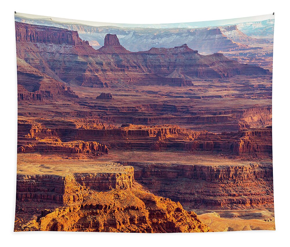 Landscape Tapestry featuring the photograph Sunset at Dead Horse Point by Marc Crumpler