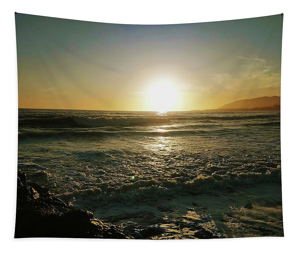 Ocean Tapestry featuring the photograph Sunset at Marina Park by Marcus Jones