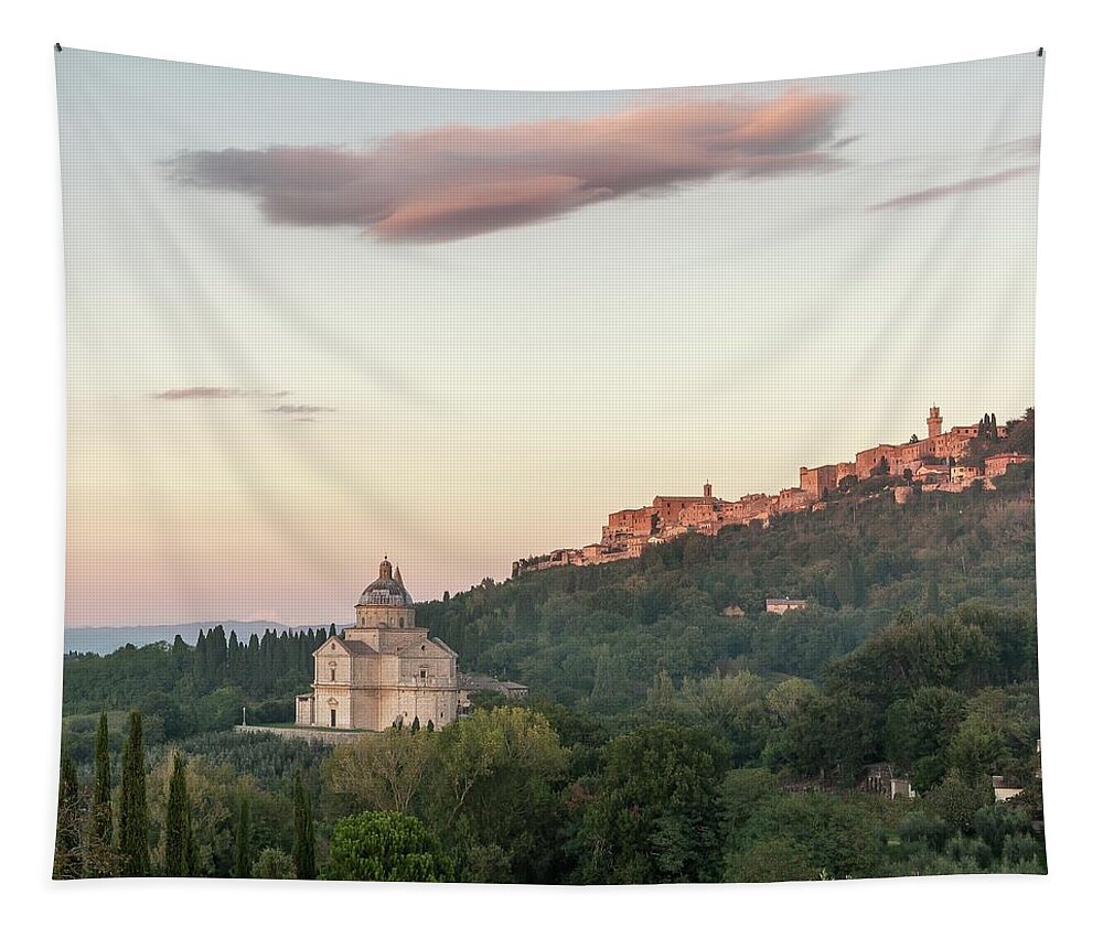 Autumn Tapestry featuring the photograph Sunset At San Biago,Montepulciano, Tuscany, Italy by Sarah Howard