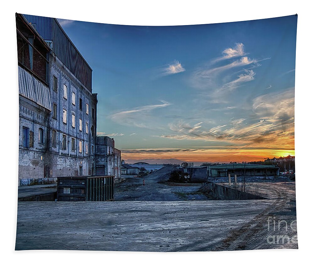 General Mills Tapestry featuring the photograph Sunset at the Old General Mills by Shelia Hunt