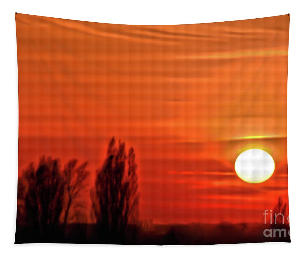 Sunset Tapestry featuring the photograph Sunset in Manchester by Pics By Tony