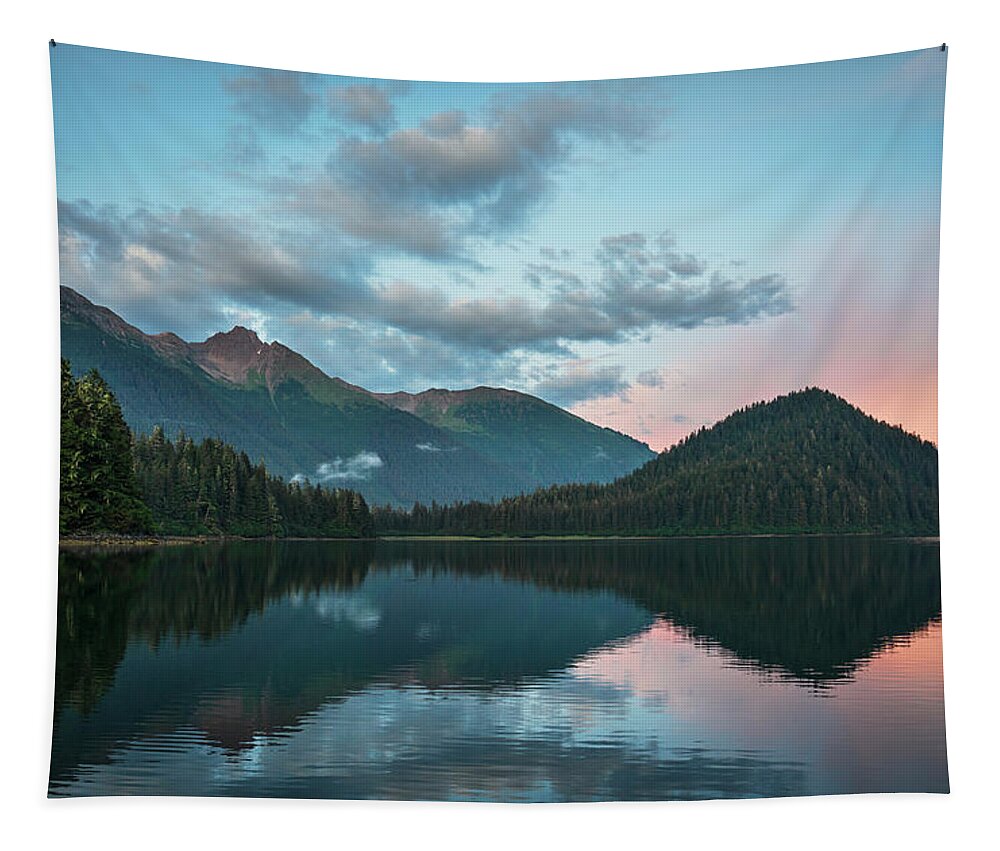 Alaska Tapestry featuring the photograph Sunset in Sawmill Bay by Michele Cornelius