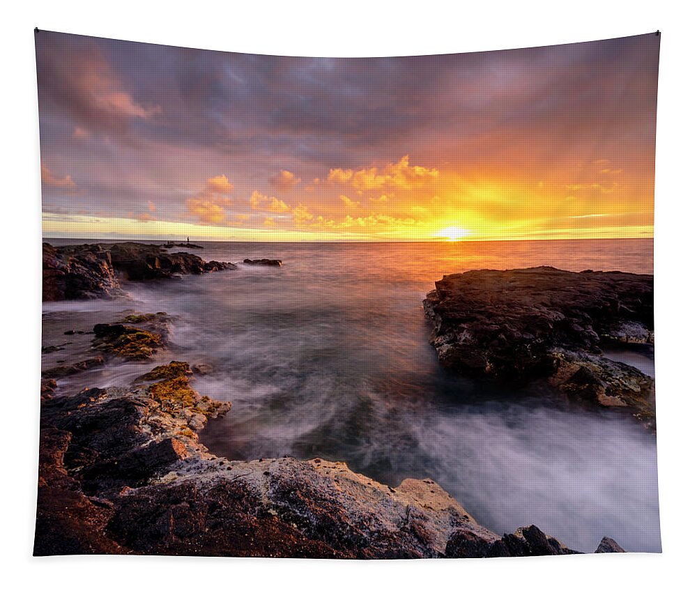 Sunset Tapestry featuring the photograph Sunset Point by Christopher Johnson