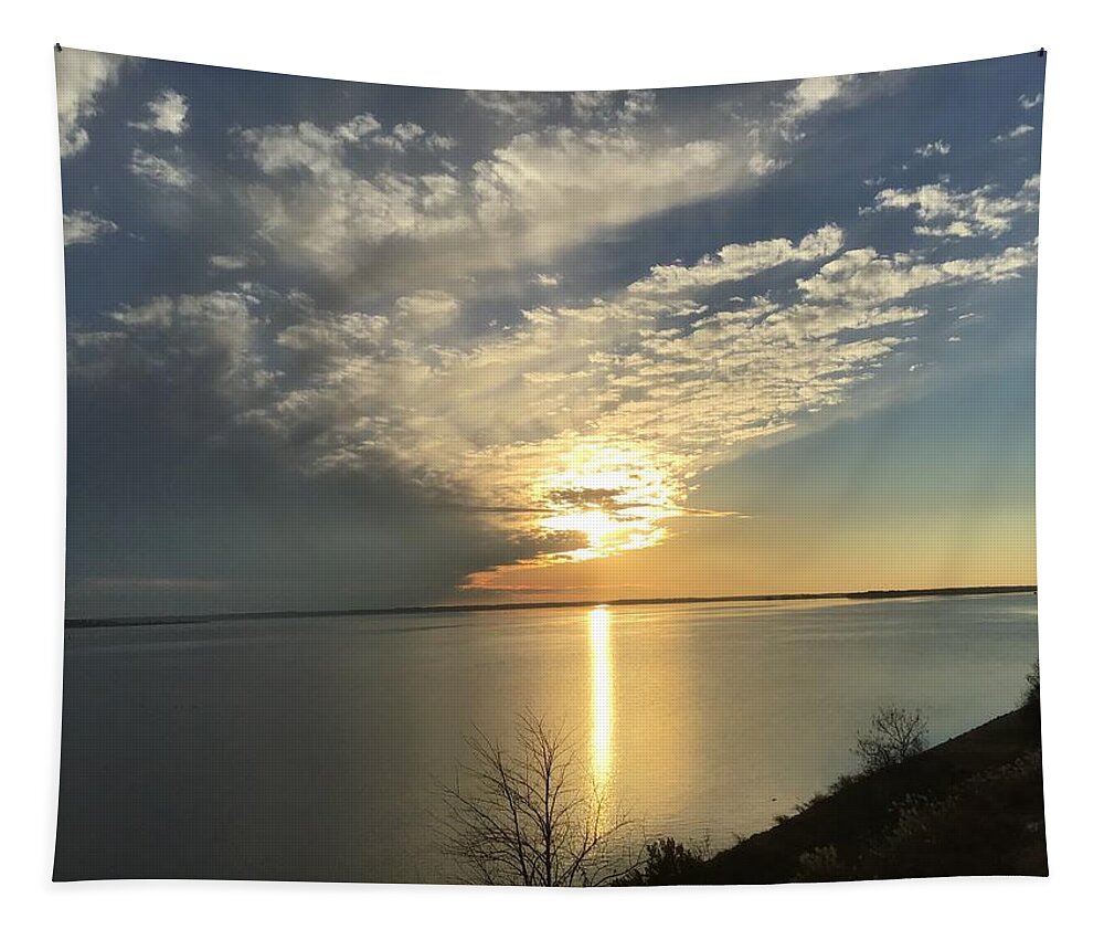 Kiawah Island Tapestry featuring the photograph Kiawah Sunrise Reflections by Catherine Wilson