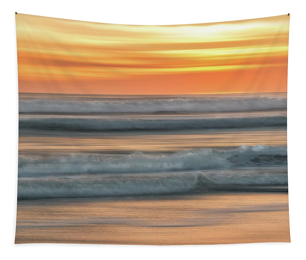 Surf Tapestry featuring the photograph Sunset Surf by Patti Deters