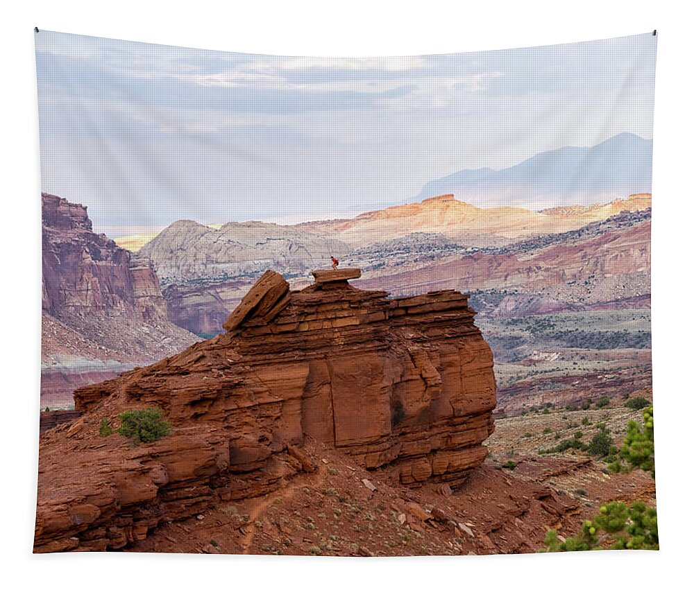 Utah Tapestry featuring the photograph Surfing in Sulfur Creek Canyon by Cheryl Strahl