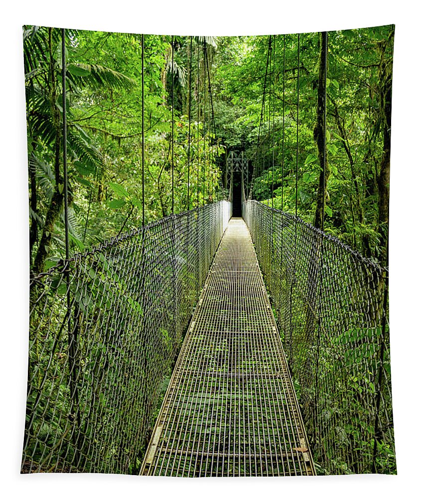 Adventure Tapestry featuring the photograph Suspension Bridge by Cindy Robinson