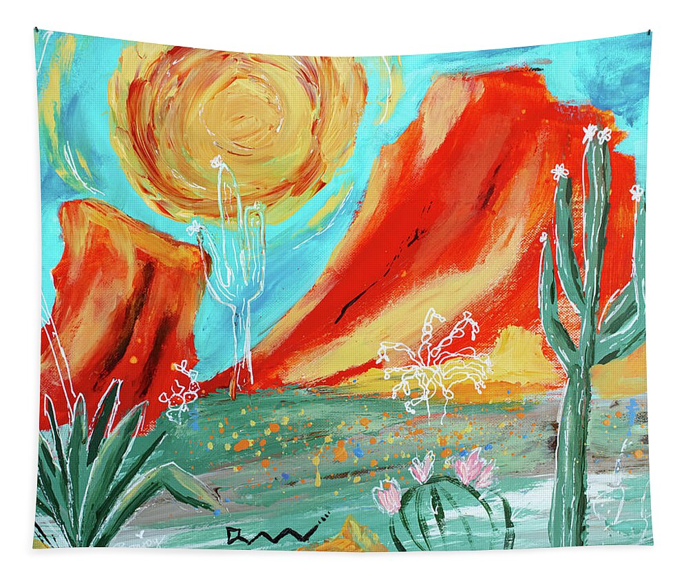 Arizona Tapestry featuring the painting Sweet Arizona by Bonny Puckett