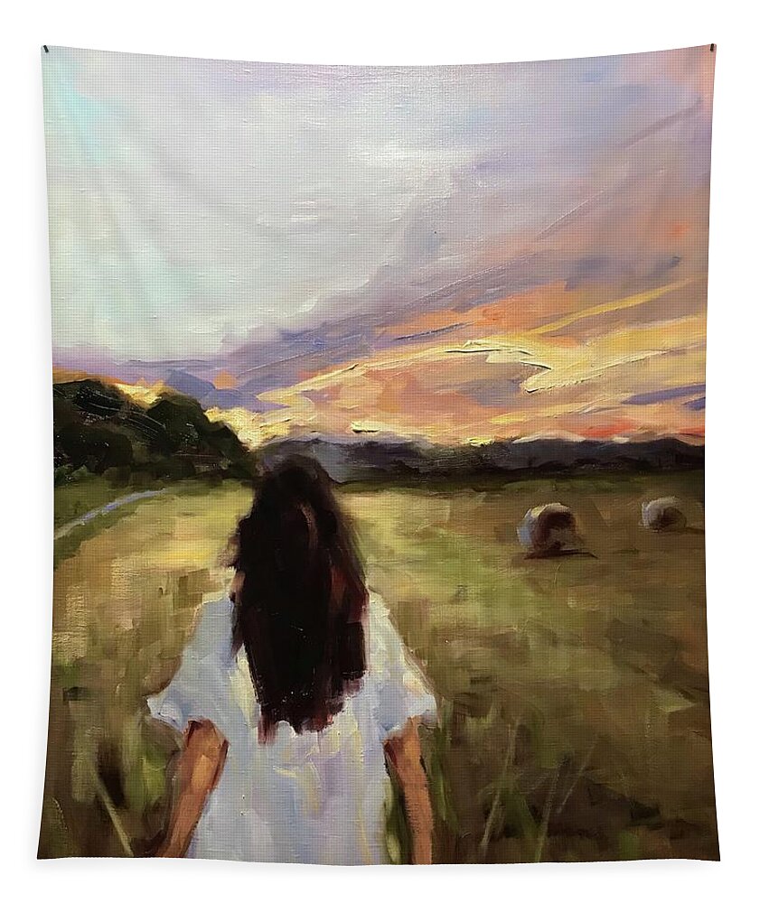 Figurative Tapestry featuring the painting Sweet days of summer by Ashlee Trcka