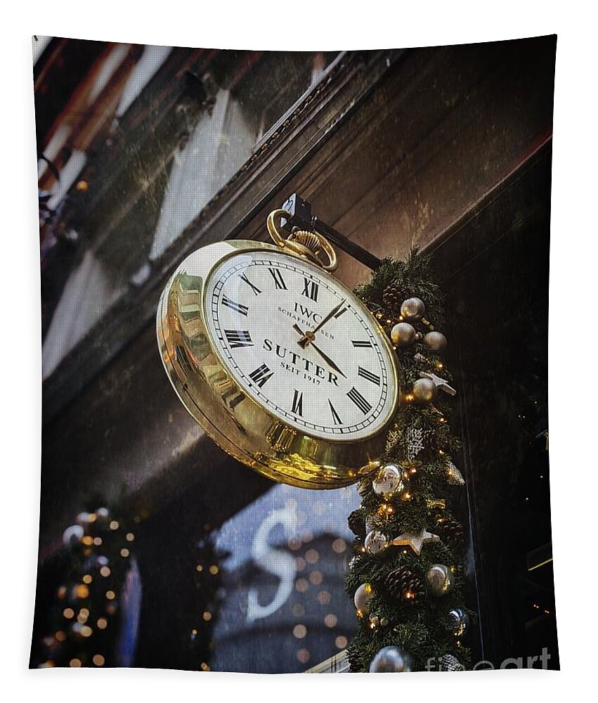 Time Tapestry featuring the photograph Swiss Time by Claudia Zahnd-Prezioso