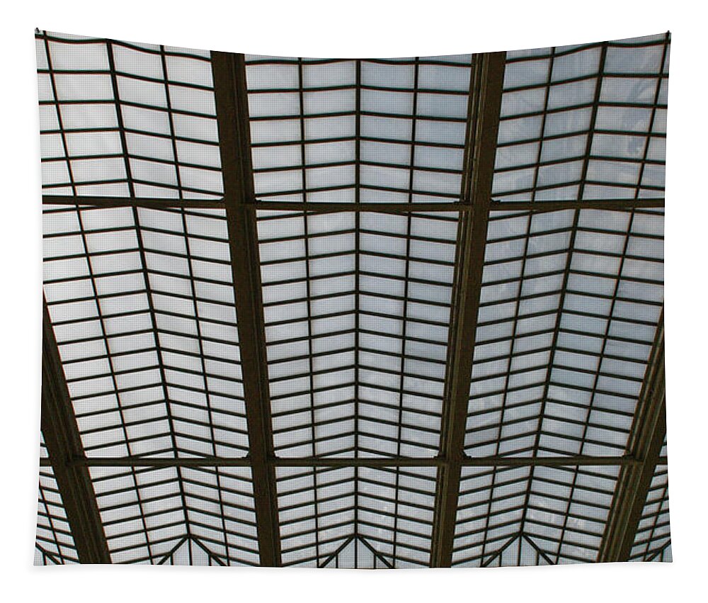 Architecture Tapestry featuring the photograph Symmetrical Glass Roof by Moira Law