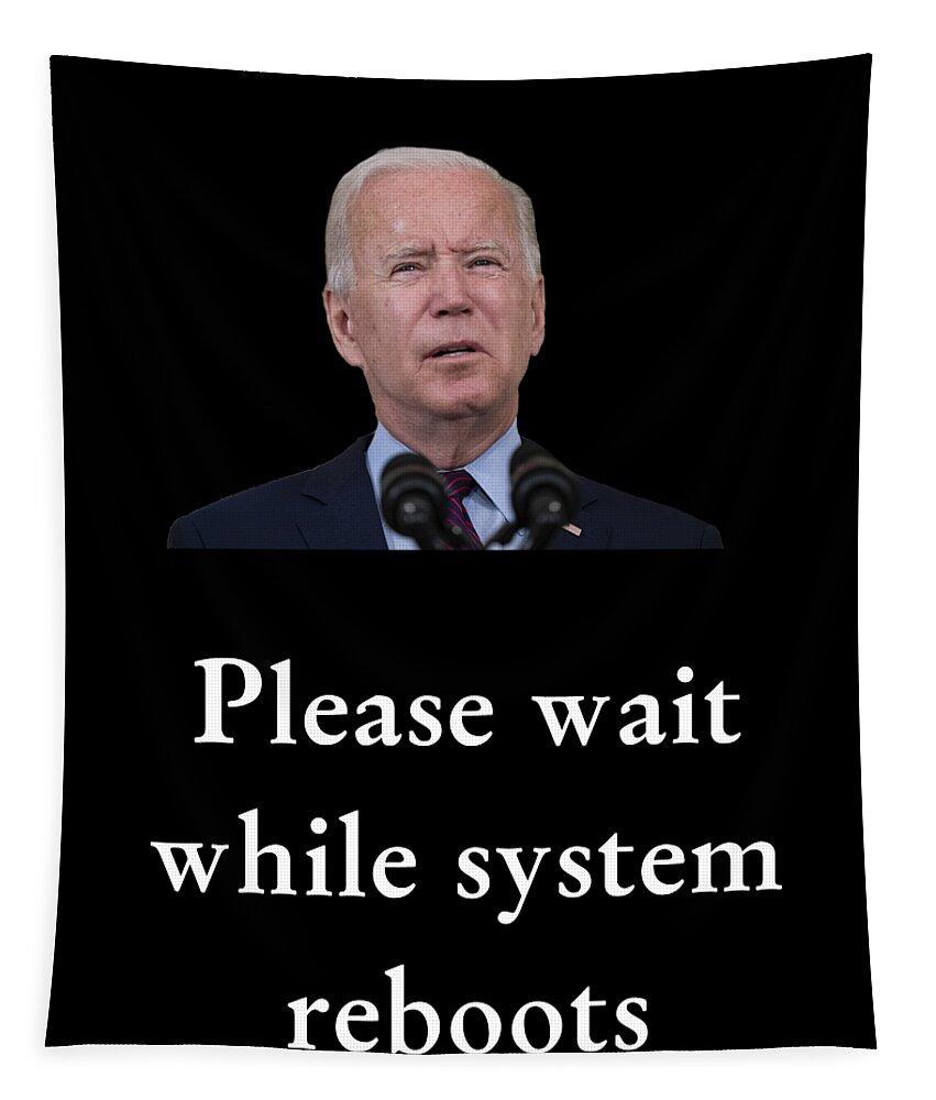 Biden Tapestry featuring the digital art System Reboots by James Smullins