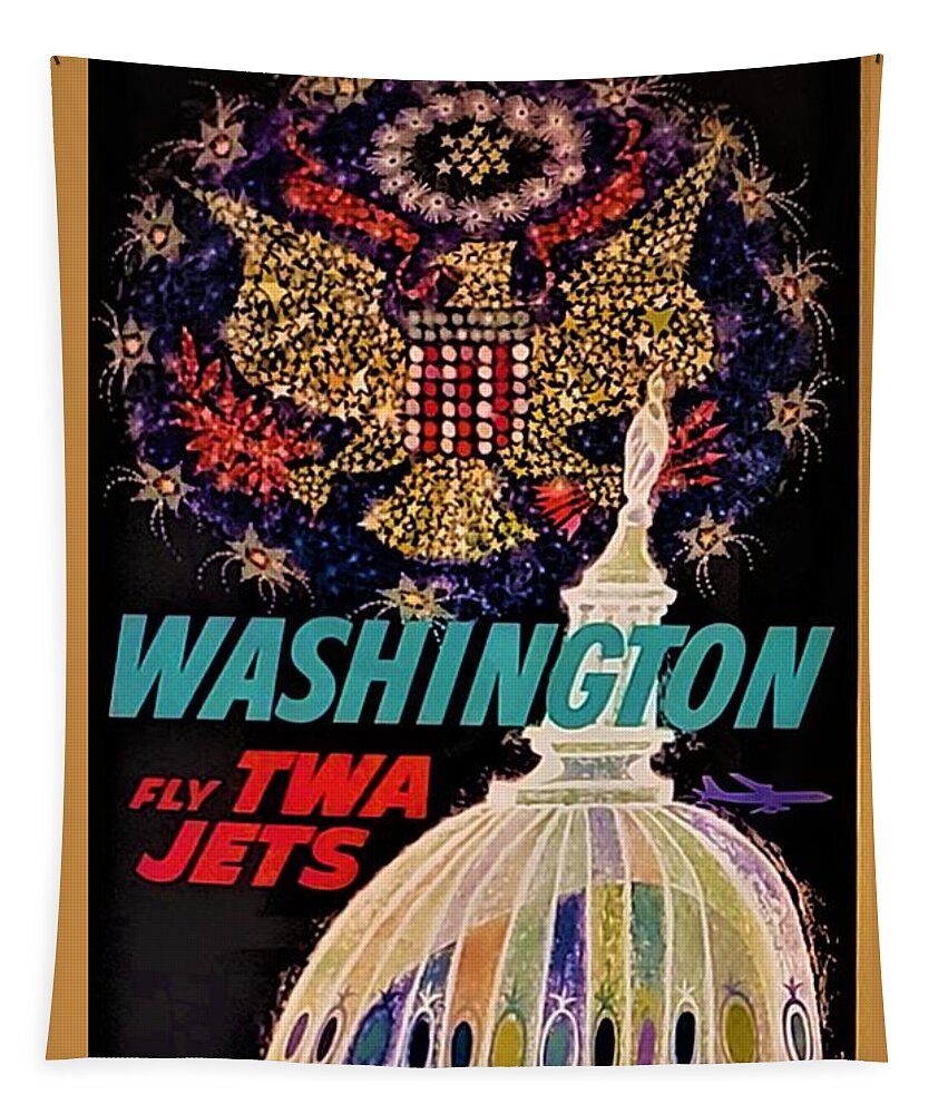Washington Dc Tapestry featuring the photograph T W A Washington by Rob Hans