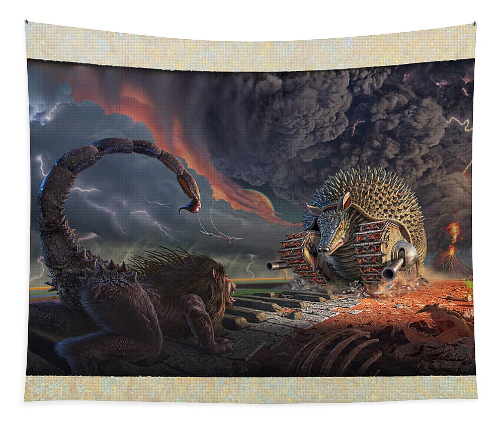 Elp Tapestry featuring the digital art Tarkus Legacy 9 by Jerry LoFaro