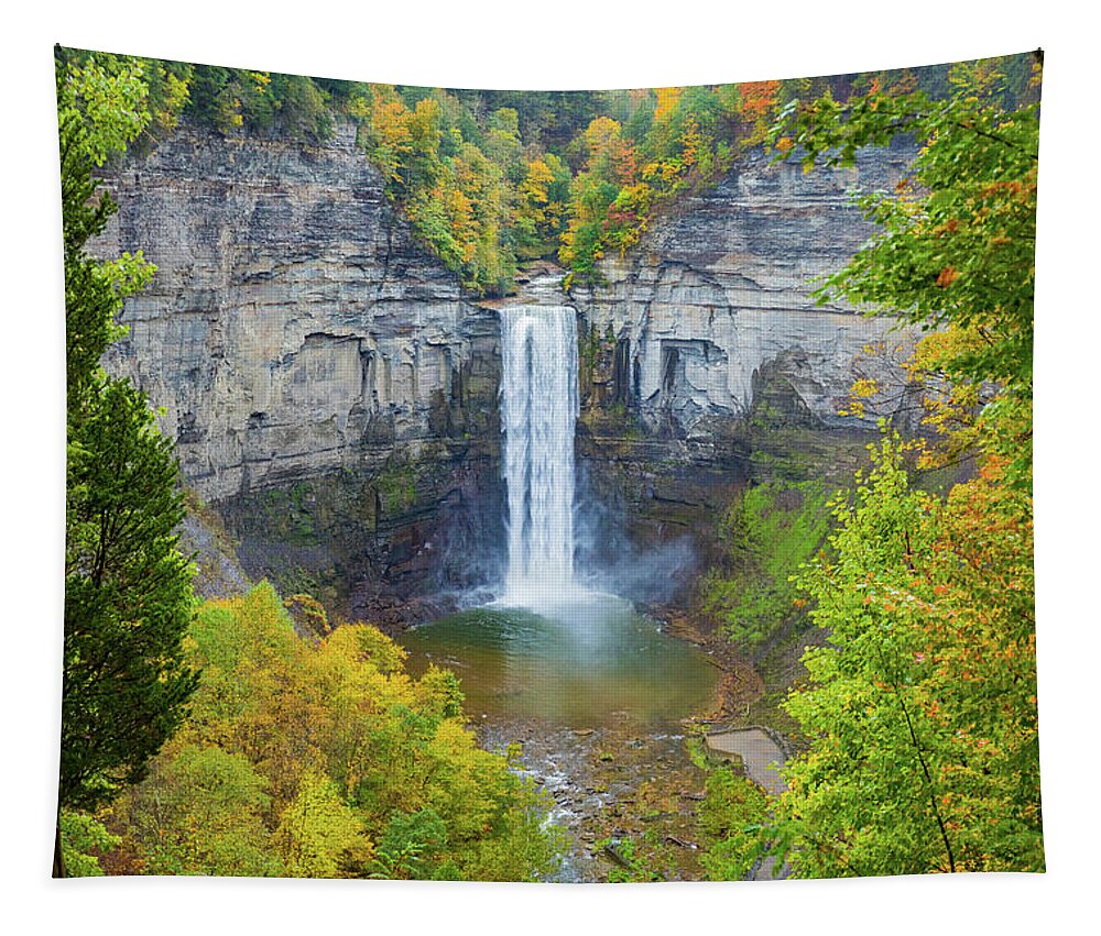 Taughannock Falls Heart Tapestry featuring the photograph Taughannock Falls Heart by Dan Sproul