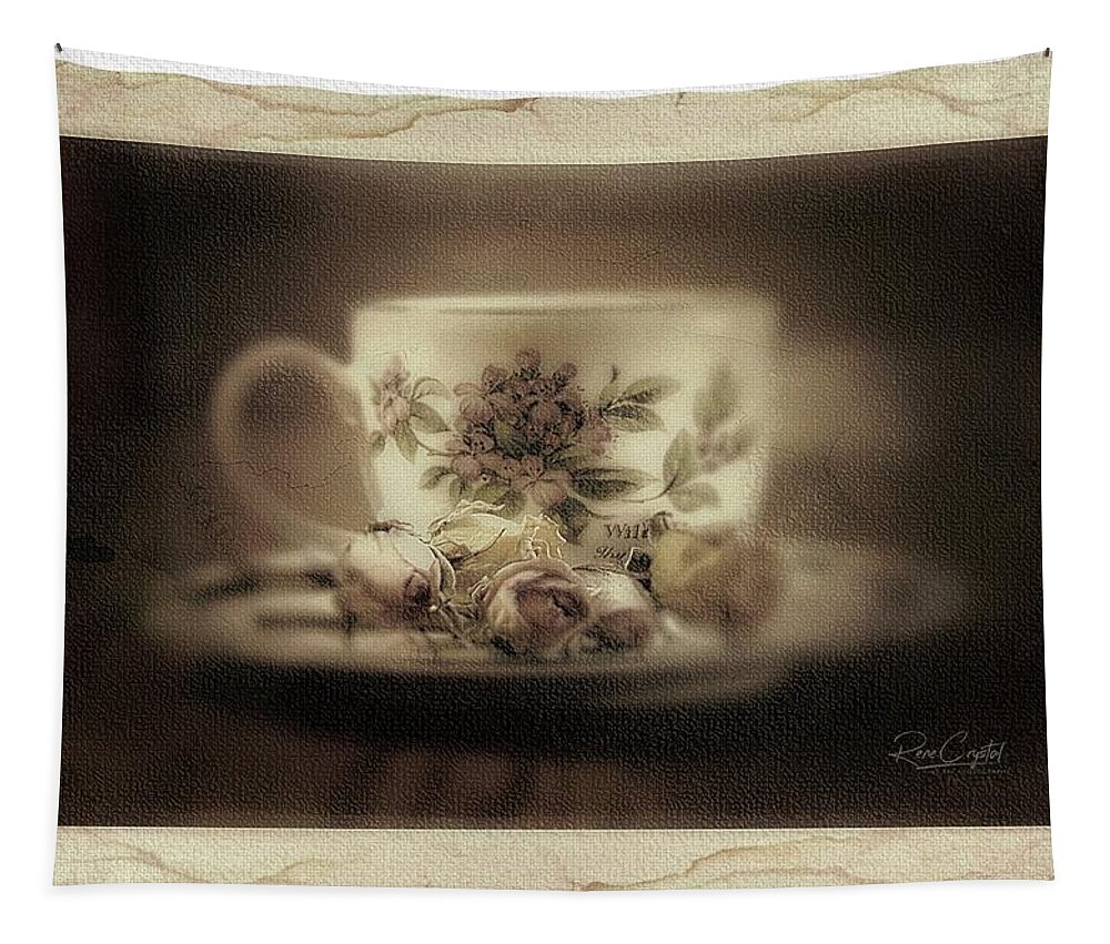 Tea Cup Tapestry featuring the photograph Tea And Roses by Rene Crystal