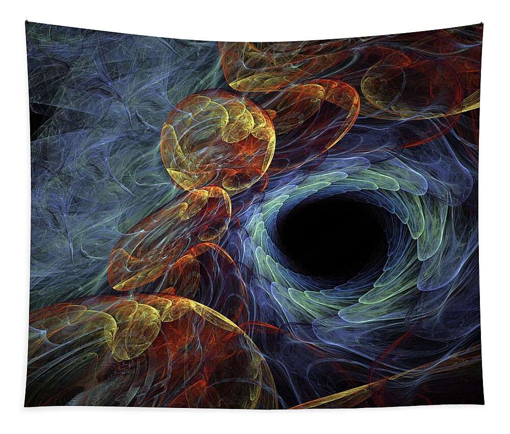 Fractal Tapestry featuring the digital art Teasing the Event Horizon II by Ronda Broatch