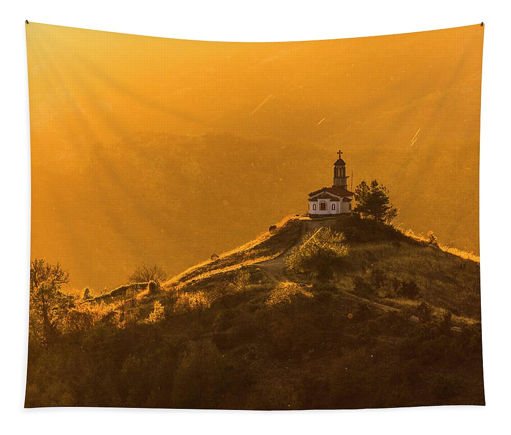 Bulgaria Tapestry featuring the photograph Temple In a Holy Mountain by Evgeni Dinev