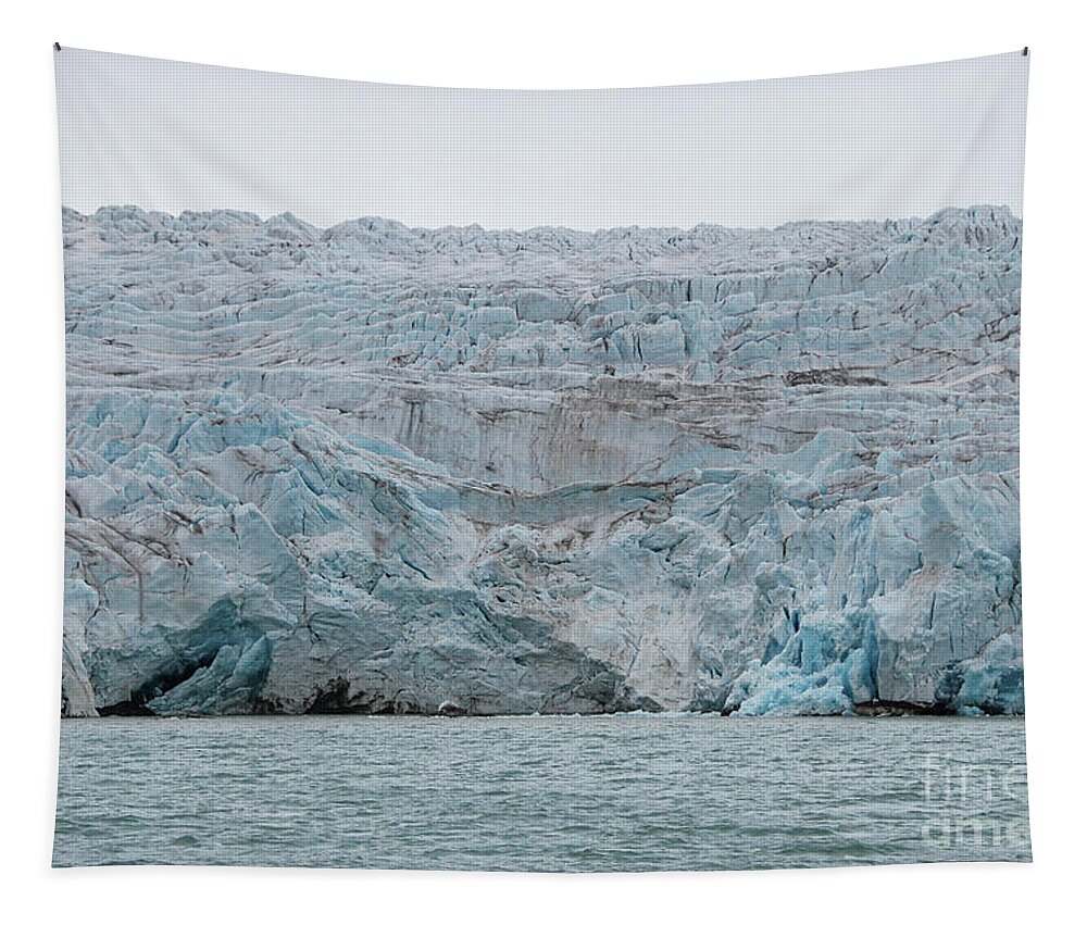 Norway Tapestry featuring the photograph Terminal Face of Nordenskiold Glacier of Svalbard #3 by Nancy Gleason