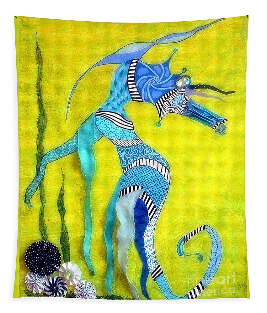 Terpsichorean Tapestry featuring the mixed media Terpsichorse by Jayne Somogy
