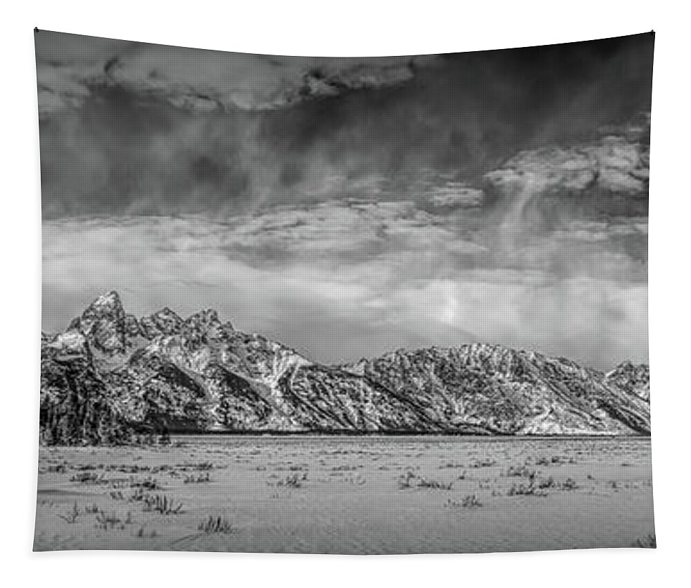 Teton Tapestry featuring the photograph Teton Panorama by Douglas Wielfaert