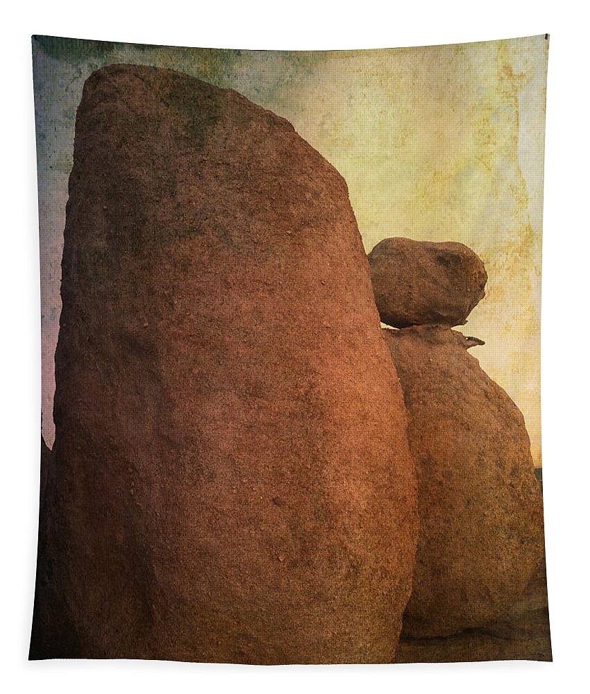Arizona Tapestry featuring the photograph Texas Canyon Rocks by Charlene Mitchell