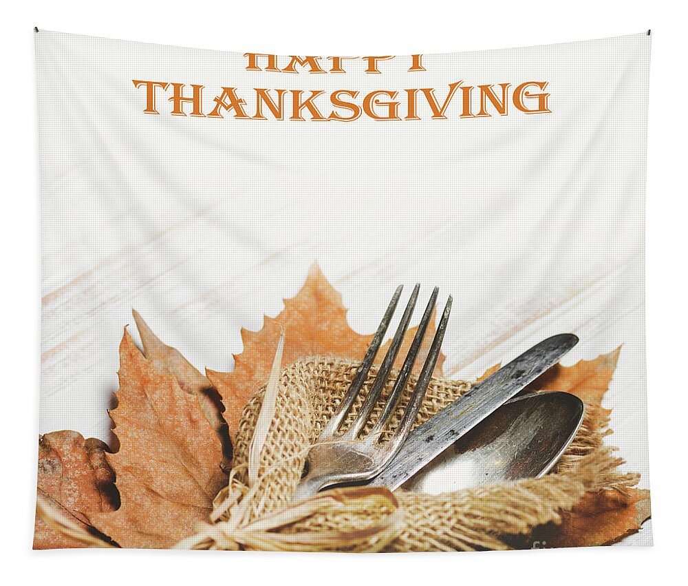 Thanksgiving Tapestry featuring the photograph Thanksgiving dinner table by Jelena Jovanovic